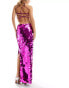 Фото #4 товара Jaded Rose Petite disc sequin maxi skirt co-ord in pink