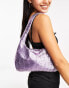 Фото #2 товара Glamorous chainmail diamante mini bag in lilac