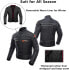Фото #3 товара BORLENI Motorcycle Jacket Men's Winter Motorcycle Jacket Textile Jacket Windproof with Removable Liner Protectors Protector Jacket Scooter Biker Touring All Weather Women Black Grey Red M-XXL