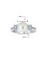 ფოტო #3 პროდუქტის Traditional Timeless Wedding Pave CZ Band White Cultured Button Pearl Solitaire Engagement Promise Ring For Women Side Stones Rhodium Plated 8MM