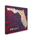 Фото #2 товара Design Turnpike 'Florida License Plate' Canvas Art - 18" x 18" x 2"