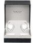 Crystal Chevron Hoop Earrings in Silver-Plate