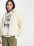 Фото #1 товара New Look borg zip through jacket in cream