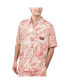 Men's Tan San Francisco 49ers Sand Washed Monstera Print Party Button-Up Shirt