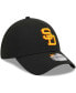ფოტო #4 პროდუქტის Men's Black San Diego Padres Logo 39THIRTY Flex Hat