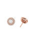 ფოტო #3 პროდუქტის Sterling Silver Pave Halo Stud Earrings