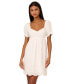 Women's Cotton Eyelet Puff-Sleeve Fit & Flare Dress