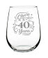 Фото #1 товара Cheers to 40 Years 40th Anniversary Gifts Stem Less Wine Glass, 17 oz