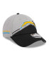 ფოტო #1 პროდუქტის Men's Gray, Black Los Angeles Chargers 2023 Sideline 9FORTY Adjustable Hat