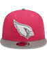 Фото #2 товара Men's Pink, Gray Arizona Cardinals 2-Tone Color Pack 9FIFTY Snapback Hat