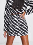 Фото #2 товара I Saw It First mini skirt with embellishment trim co-ord in zebra