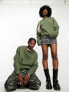 Фото #7 товара COLLUSION Unisex logo sweat in khaki