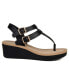 Фото #2 товара Women's Bianca Double Buckle Platform Wedge Sandals