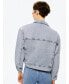 Фото #6 товара Women's Cropped Denim Jacket with Shoulder Pads