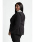 ფოტო #2 პროდუქტის Plus Size The 365 Collarless Double Breasted Blazer