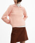 ფოტო #1 პროდუქტის Women's Knitted Polo Neck Sweater
