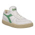 Diadora Mi Basket Row Cut Lace Up Mens White Sneakers Casual Shoes 176282-C8451