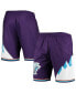 ფოტო #2 პროდუქტის Men's Mitchell Ness Purple Utah Jazz 1996 Hardwood Classics 75th Anniversary Swingman Shorts