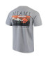 Men's Gray Miami Hurricanes Comfort Colors Campus Scenery T-shirt