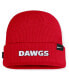 ფოტო #2 პროდუქტის Men's Red Georgia Bulldogs On-Field Terra Waffle Cuffed Knit Hat