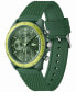 ფოტო #2 პროდუქტის Men's Neoheritage Chronograph Green Silicone Strap Watch 42mm
