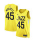 Фото #4 товара Men's and Women's Donovan Mitchell Gold Utah Jazz 2022/23 Swingman Jersey - Icon Edition