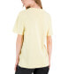 ფოტო #2 პროდუქტის Juniors' Sunshine Cotton Floral Graphic T-Shirt