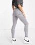 Noisy May Petite Callie high waisted ripped knee skinny jeans in grey