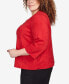 Фото #3 товара Plus Size Park Place Gold Tone Embellished Faux Suede Jacket