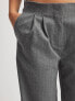 Фото #7 товара NA-KD straight leg tailored trouser in gey stripe