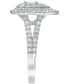 ფოტო #3 პროდუქტის Diamond Teardrop Halo Cluster Ring (1 ct. t.w.) in 10k White Gold