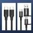 Kabel przewód USB-C do ładowania i transferu danych 3A 0.5m czarny