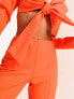 Фото #3 товара ASOS LUXE kick flare suit trouser in orange