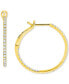 ფოტო #1 პროდუქტის Diamond In & Out Small Hoop Earrings (1/2 ct. t.w.) in 10k Gold