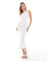 Фото #1 товара ASOS DESIGN one shoulder ribbed midi dress in white