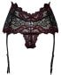 Women's Hi-Waist Garter & Thong 2 Pc Lingerie Set