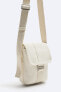 Vertical canvas crossbody bag