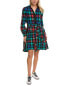 Фото #1 товара Pearl By Lela Rose Plaid Flannel Shirtdress Women's Green Xs