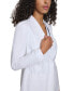 ფოტო #4 პროდუქტის Petite Linen-Blend Cinched-Waist Single-Button Blazer