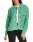 Renuar Wool-Blend Shirt Jacket Women's Green M