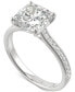 ფოტო #3 პროდუქტის Moissanite Cushion Engagement Ring (2-5/8 ct. t.w. DEW) in 14k White Gold