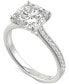 Moissanite Cushion Engagement Ring (2-5/8 ct. t.w. DEW) in 14k White Gold