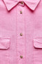 Фото #9 товара Рубашка из смесового льна с подворачиваемыми рукавами ZARA