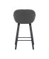 Фото #5 товара Crimson Faux Leather and Wood Bar and Counter Height Stool