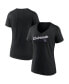 ფოტო #1 პროდუქტის Women's Black Colorado Rockies One and Only V-Neck T-shirt