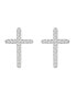 Diamond Cross Stud Earrings (1/10 ct. t.w.) in 14k Gold or 14k white gold, Created for Macy's