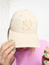 New Era Exclusive 9Forty NY cap in off white tonal