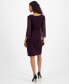 Фото #2 товара Petite Chiffon Cape-Sleeve Sheath Dress