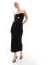 Фото #5 товара SNDYS bandeau cut out detail midaxi dress in black