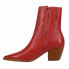 Фото #3 товара Matisse Caty Pointed Toe Cowboy Booties Womens Red Casual Boots CATY-604